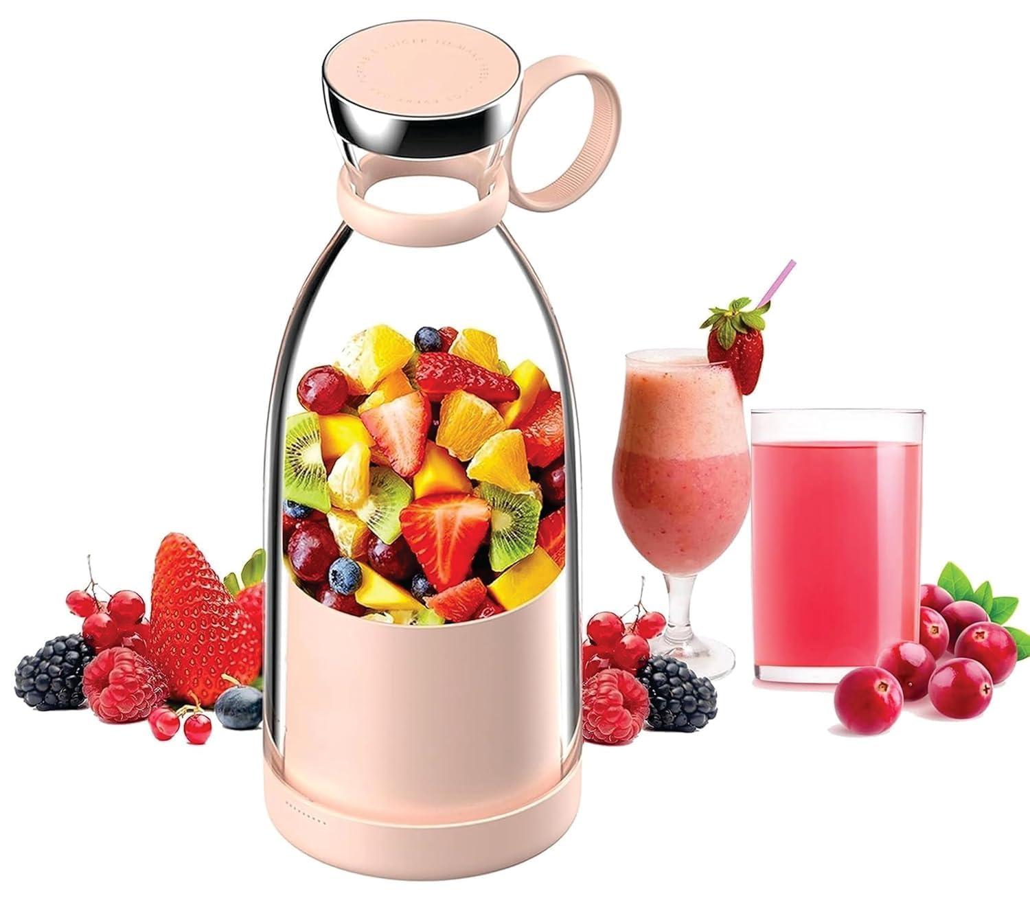 Portable Mini Juicer Bottle - Rechargeable, Powerful & Travel-Friendly Blender⚡