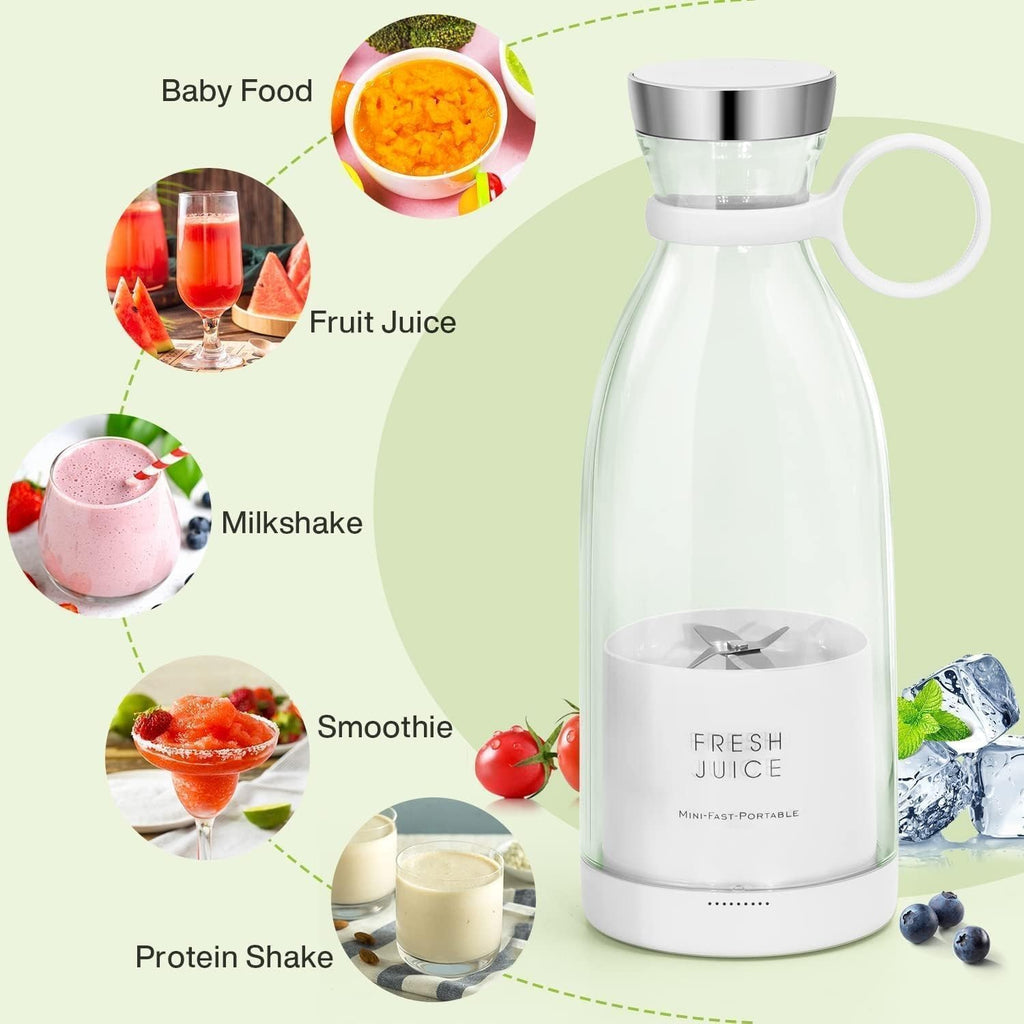 Portable Mini Juicer Bottle - Rechargeable, Powerful & Travel-Friendly Blender⚡