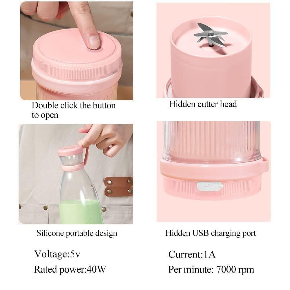 Portable Mini Juicer Bottle - Rechargeable, Powerful & Travel-Friendly Blender⚡