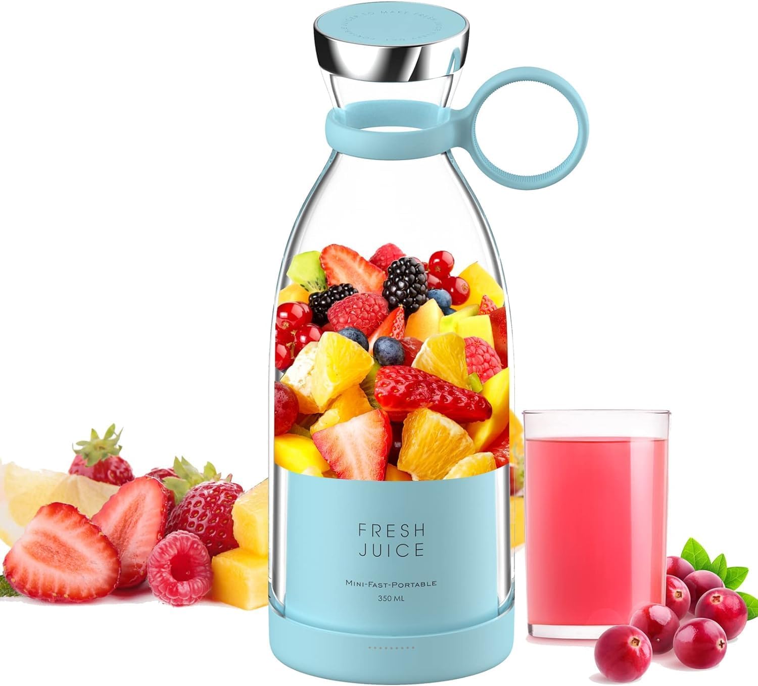 Portable Mini Juicer Bottle - Rechargeable, Powerful & Travel-Friendly Blender⚡