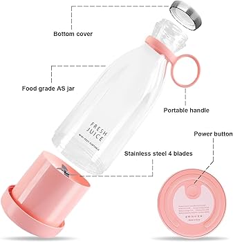 Portable Mini Juicer Bottle - Rechargeable, Powerful & Travel-Friendly Blender⚡