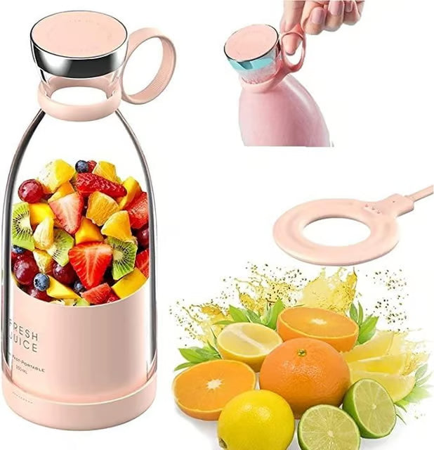 Portable Mini Juicer Bottle - Rechargeable, Powerful & Travel-Friendly Blender⚡